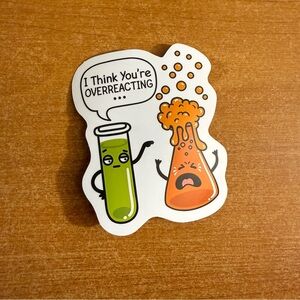 Green‎ and Orange Chemistry Sticker